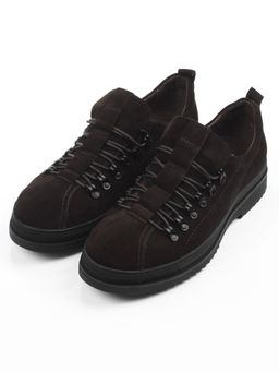 05-1829A-8-F55 DK.BROWN Полуботинки демисезонные мужские (натуральная замша)