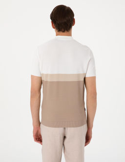 Vizon Slim Fit Polo Yaka Fermuarl_ Triko Ti__rt - Pierre cardin фото 5