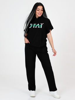 ЖК-2313 ЖЕНСКИЙ СПОРТИВНЫЙ КОСТЮМ (Черный) - А-дина фото 3