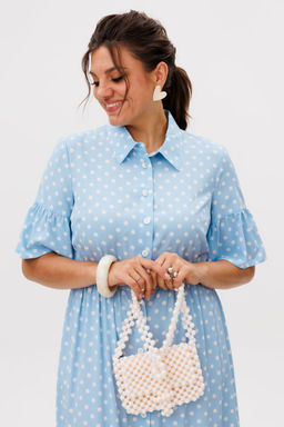 Платье ANELLI 1555 небесный цвет  фото 7