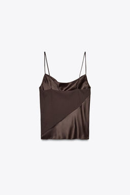 SATIN TRIM CAMISOLE TOP - Zara фото 17