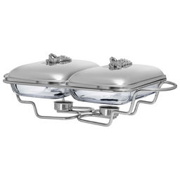 МАРМИТ ДВОЙНОЙ LEFARD СЕРИЯ HARMONY СО СТЕКЛЯННЫМИ ФОРМАМИ ДЛЯ ЗАПЕКАНИЯ, 1,6Л/1,6Л