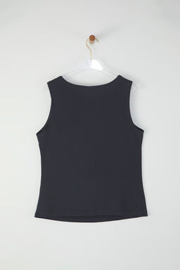 Antrasit More Sustainable Modal Icerikli Asimetrik Yaka S?f?r Kol Regular Orme Bluz TWOSS25BZ00469