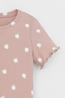 Crockid _ К 1632-1/кофейный,маленькие яблочки пижама для дев  фото 2