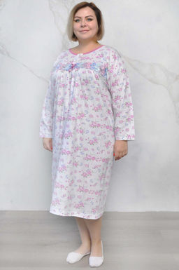 Арт. 2504 Ночная сорочка с дл. рукавом Цвет:ассорти - Калинка фото 3