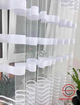 Тюль прозрачная в полоску