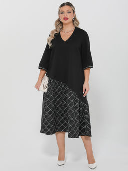 Платье 0345-1с черный матовый