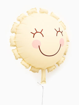 Цена за 2 шт. Воздушный шар фольгированный 22" "Солнышко" цвет кремовый
