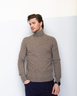 Водолазка мужская из пуха яка 5049 серая