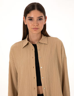 Koyu Bej Oversize Uzun Kollu G_mlek - Pierre cardin фото 2