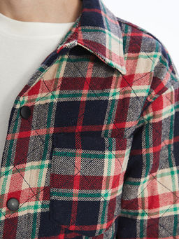 Regular Fit Uzun Kollu Ekose Erkek G?mlek Ceket