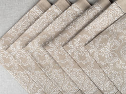 01с-44ЯК Салфетка 45*45 "Романтика" цв. бежевый (по 6 шт