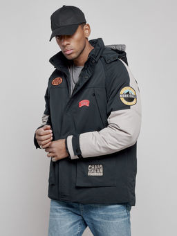 Куртка мужская зимняя с капюшоном молодежная темно-синего цвета 88906TS - Mtforce фото 8