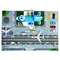 Парковка детская Аэропорт, подвижные элементы, самолёт, с аксессуарами - Автоград фото 2