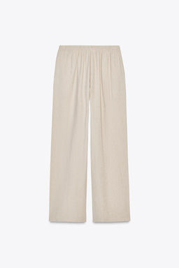 WIDE-LEG TROUSERS WITH ELASTIC WAISTBAND - Zara фото 18