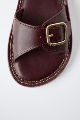 BUCKLED LEATHER SANDALS - Zara фото 5