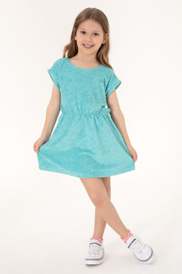 K_z _ocuk Mint Havlu Kuma_ _rme Elbise Sepette S_rpriz _ndirim - U.s. polo assn фото 2