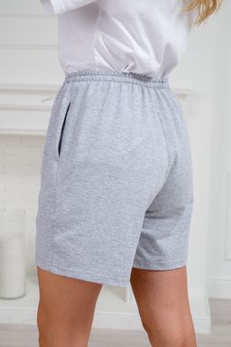Шорты женские из футера Таиланд серый меланж макси - Амадэль фото 6