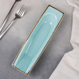 Блюдо керамическое сервировочное «Аквамарин», 26×7,5×3,5 см