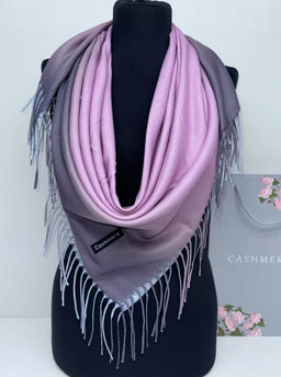 K13584 Палантин 100/100 хлопок ЛАВАНДА