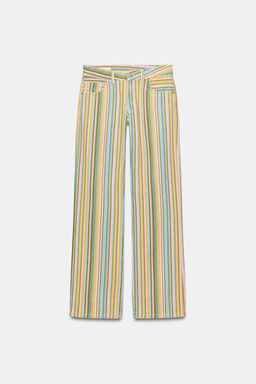 JEANS TRF WIDE LEG TIRO BAJO RAYAS / Rayas - Zara фото 6