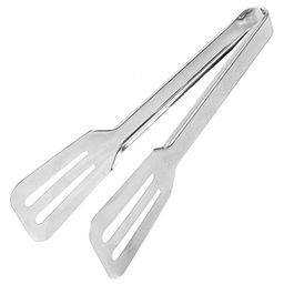 Щипцы кулинарные из нержавеющей стали Лопатки 24х1,7х5см, плоские с прорезями (Китай)