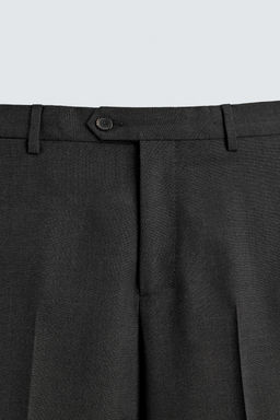 PANTAL?N REGULAR FIT TRAJE 100% LANA / Gris Antracita - Zara фото 7