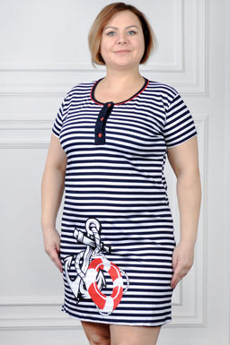 Арт. 780 Туника 48-56 (5 шт) Цвет:синий, белый