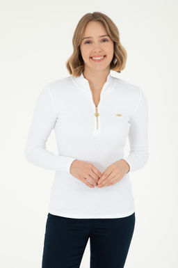 Женский белый свитшот Неожиданная скидка в корзине