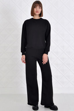 Арт. 2352 Костюм с брюками женский 42-50 (5 шт) Цвет:верх-черный,низ-черный - Калинка фото 7