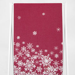 Полотенце 5с22.312ж1 Снежинки-арт(ДТЭ бордовый) 50х180 см