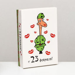 Цена за 5 шт. Коробка подарочная складная «23 февраля» 30×20×7 см