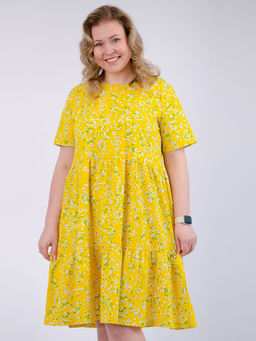 Платье "Касадея" жёлтое, трикотаж