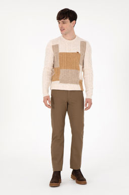 Erkek Regular Fit Bisiklet Yaka Krem Kazak - U.s. polo assn фото 4