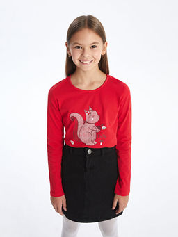 Bisiklet Yaka K?z ?ocuk Ti??rt - Waikiki фото 3