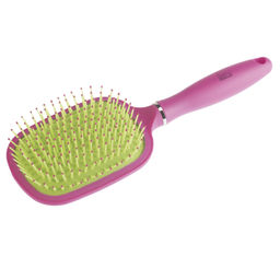 Dewal Beauty Массажная щетка для волос квадратная / Ягода DBY1, розово-зеленый, 25 см