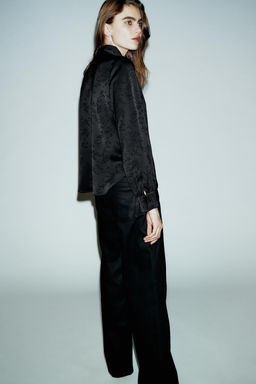 JACQUARD FLORAL BROOCH SHIRT - Zara фото 3