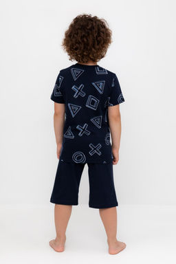 К 1614/объемные фигуры,индиго пижама дет