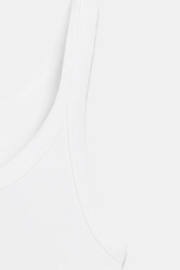 TOP TIRANTES RIB ALGOD?N / Blanco