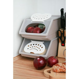 Контейнер для овощей, 7.6 л, 32.3×22×14.8 см, серый