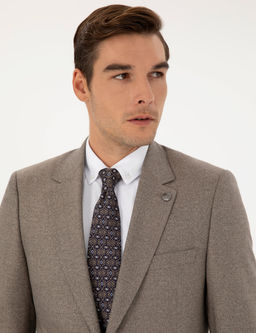 A__k Kahverengi Slim Fit Tak_m Elbise