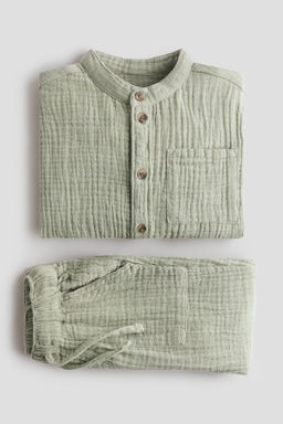 Conjunto de 2 piezas en muselina de algod?n