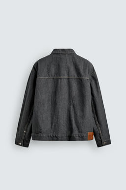 CAZADORA DENIM OVERSIZE FIT / Gris - Zara фото 8