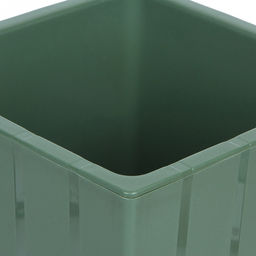 Горшок для цветов пластмассовый Квадро 1,2л, 11,5х11,5х12см, со вставкой, нефритовый (Россия) - Домашняя мода фото 3