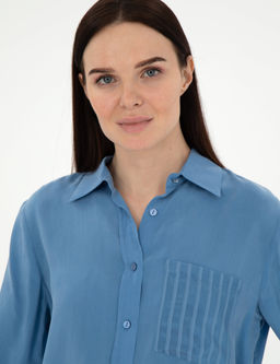 _ndigo Comfort Fit Uzun Kollu G_mlek