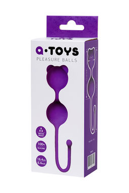 Вагинальные шарики A-Toys by TOYFA Meeko, силикон, фиолетовые, 16,4 см, 2,7 см  фото 4
