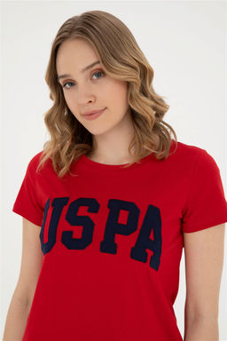 U. S. Polo Assn / Женская красная базовая футболка - U.s. polo assn фото 2