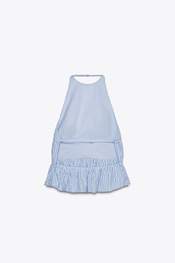 STRIPED POPLIN HALTER TOP - Zara фото 15