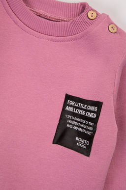 Теплый костюм для девочки из футера с начесом Bonito  фото 2