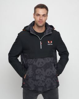 Куртка-анорак спортивная мужская цвета хаки 88629Kh